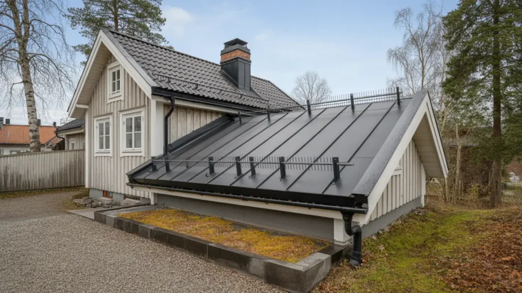 komplett takskydd med sn rasskydd och takbrygga i landvetter h rryda